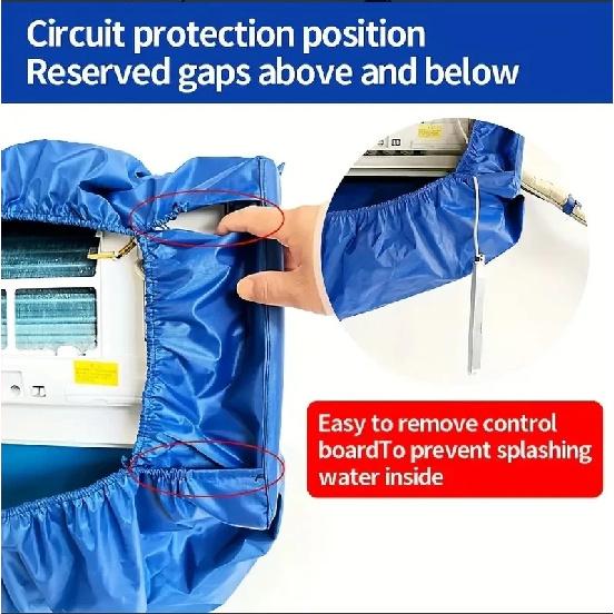 Summer Large Air Conditioning Cleaning Cover Kit 36000BTU Hanging AC Reusable Thickened Dust Water Bag Support Plate Cleaner Set