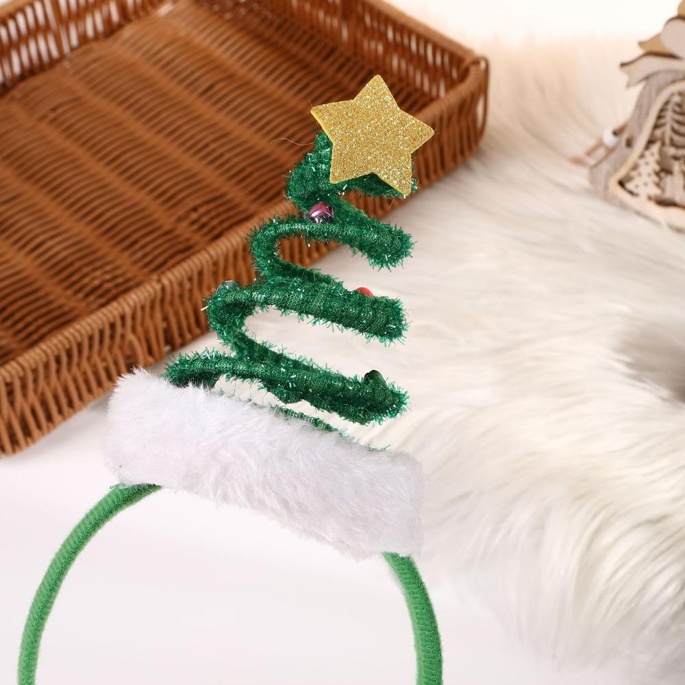 Santa's Hat Christmas Tree Hair Hoop Spring Children Headwear  Xmas Hair Accessories