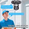 HiEasy 4K Outdoor Wireless WiFi Surveillance Camera: Four-Lens, Home Monitoring