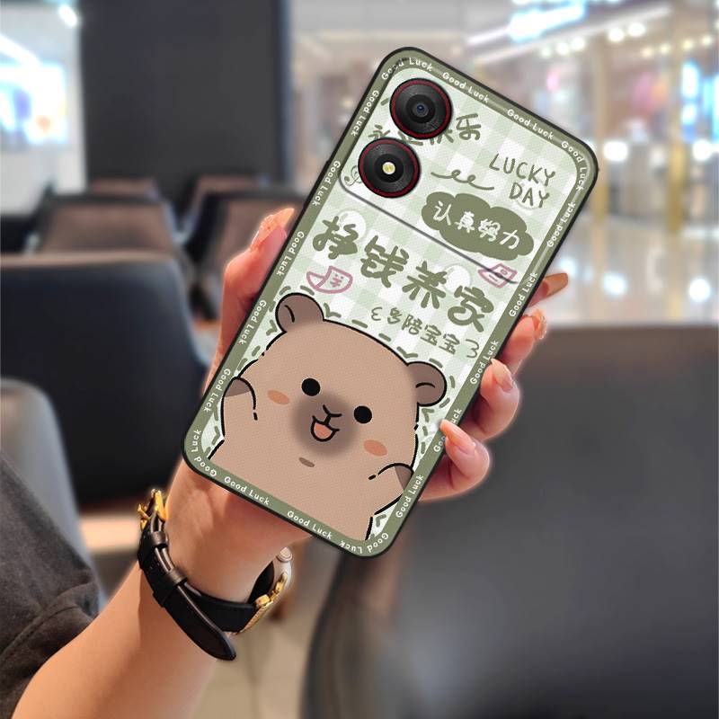 Anti-knock Fashion Design Phone Case For ZTE Blade A34 Graffiti Back Cover Phone Pouch Anti-dust TPU Couple Cute Durable