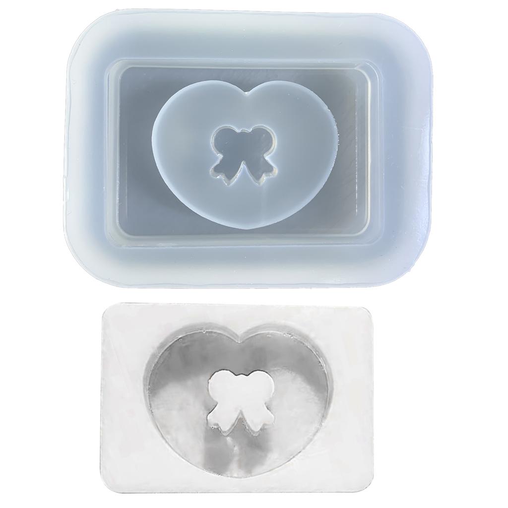 DIY Angel Bear Bowknot Ornament Quicksand Silicone Epoxy Mold DIY Keychain Pendant Jewelry Craft Mould for Birthday Gift