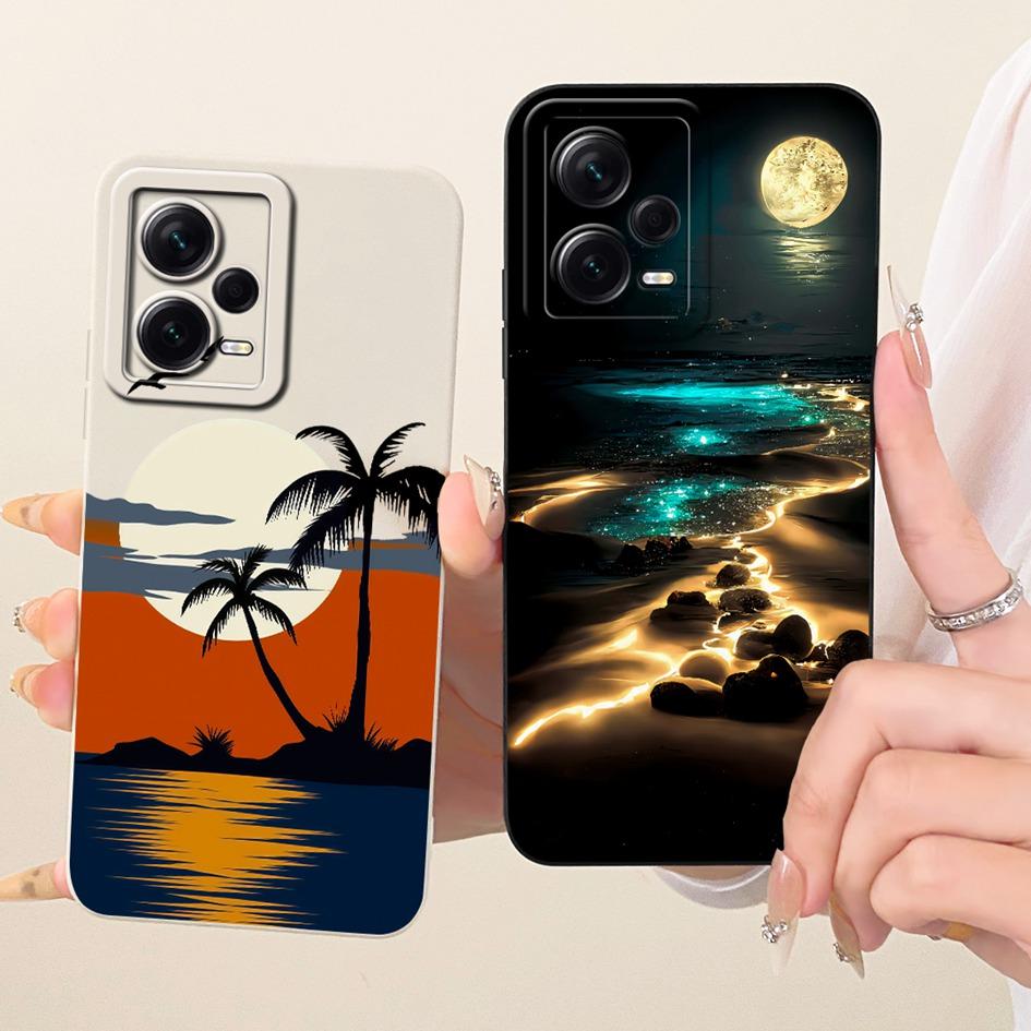 For Xiaomi Redmi Note 12 Pro Plus Case Popular Flower Soft Liquid Silicone Shockproof Cover For Redmi Note 12 Pro Note12 5G Case