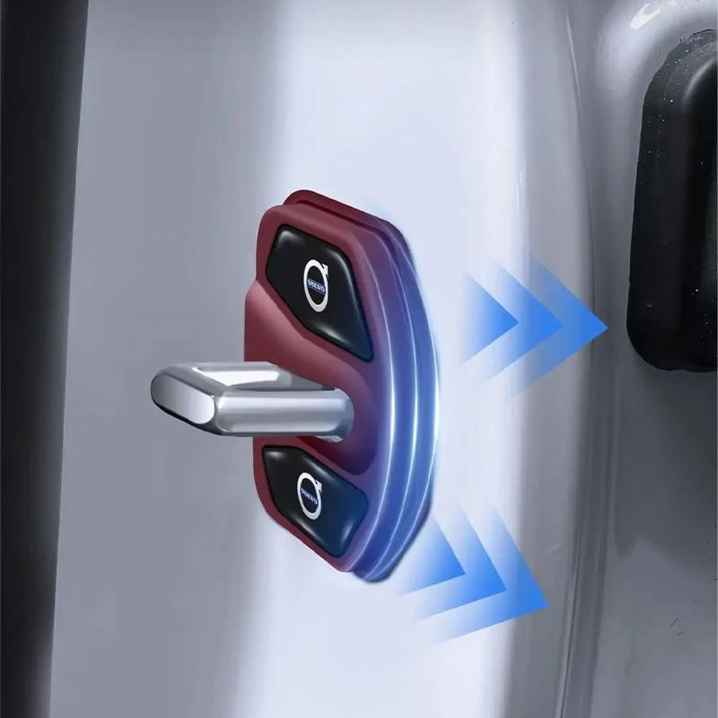 Car Silicone Door Lock Cover Protective Cap Sticker Accessories For Volvo Rdesign T6 AWD C30 C70 S40 S60 S70 S80 S90 V40 V50 V60