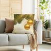 Gold Christmas Throw Pillow Cover Christmas Gold Ball Sofa Home Decoration Cushion Cover
