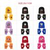 DANDADAN Printed Knitted Hat Glove 2pcs Sets Anime Plush Warm Cold-proof