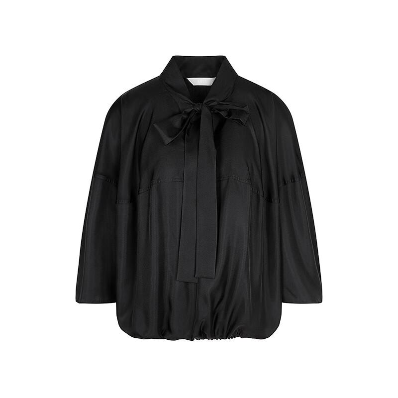 LESS 2025 Summer Mulberry Silk Loose Shirt