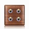 Nordic Toggle Industrial Style Solid Wood 86 Type Single/Double Gang Switch Socket