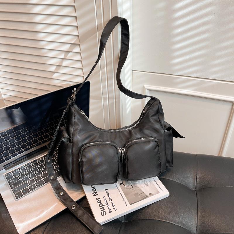 Retro Fashion Multi-pocket Handbag for Women, Simple Crossbody Shoulder Bag, Tote Bag