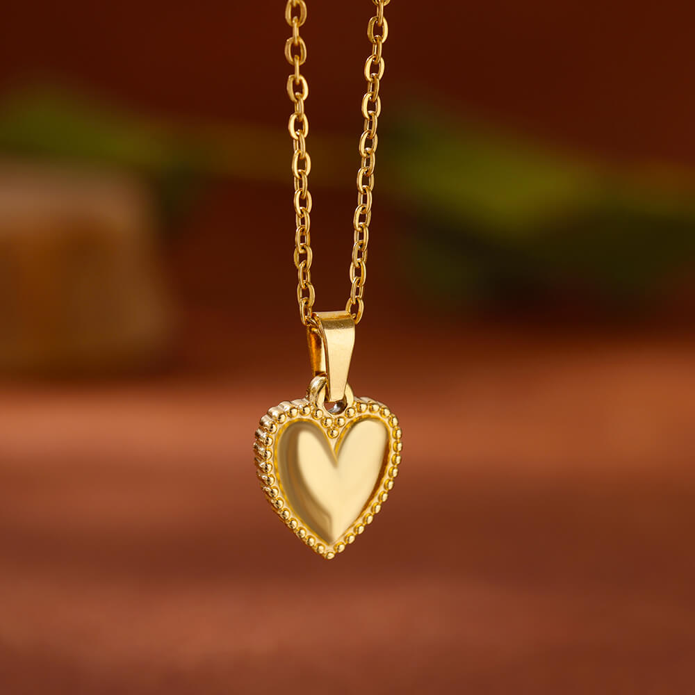 Twisted Heart Necklaces for Women Stainless Steel Gold Color Necklace Choker Retro Retro Aesthetic Jewelry Accessories Collar
