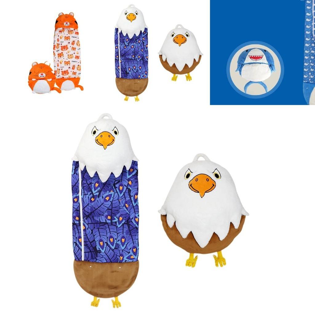 Soft And Comfortable Kids Sleeping Bag Featuring Adorable Animal Pillow For Cozy Nights