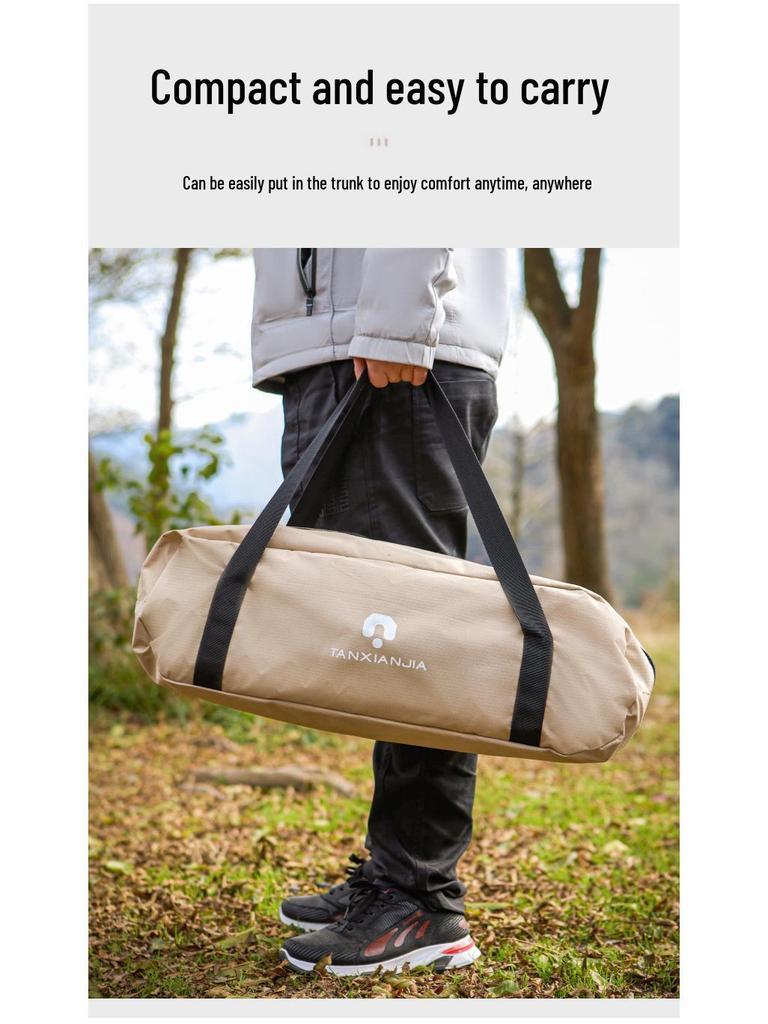 78cm Wide Portable Folding Camping Bed, Aluminum Alloy, Lightweight, for Outdoor & Office Nap