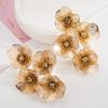 Rhinestone Floral Tassel Earrings Zinc Zinc Alloy Long Dangle Earrings Exaggerated Flower Ear Drop  Gift