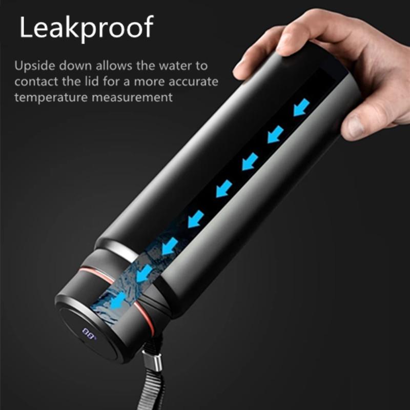 420-1500ml Große Kapazität Vakuum LED Smart Temperatur Digitalanzeige Thermosflasche Thermoskanne für Tee Wasserflasche Kalt/Warm halten