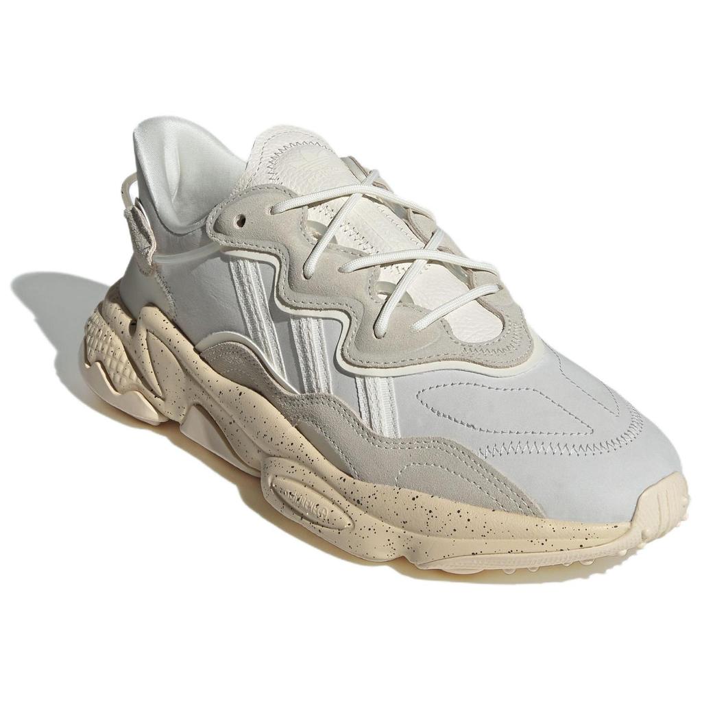Adidas Originals Ozweego Anti-Slip Wear-Resistant Low-Top Chunky Sneakers Unisex White Brown Sneakers JH6518