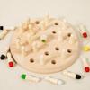 1 Set Streichholzfarben-Memory-Matching-Puzzles Eltern-Kind-Interaktion Lernspielzeug Holz-Memory-Schachbrettspiel für Kinder