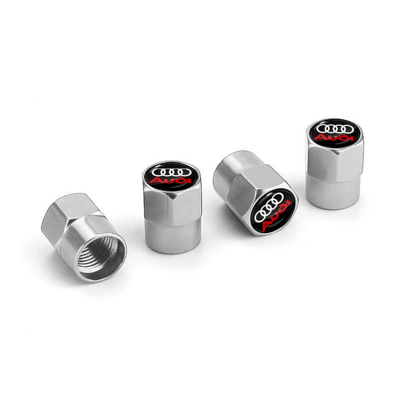 4Pcs Car Wheel Tires Bolt-in Valve Caps Badge Car Accessories For Audi S5 S6 S7 S4 S8 TT TTS A4 B8 A3 B6 A6 C7 C6 B7 Q5 Q7 C5 A5 B5 A7 A1 B9 Q3 A8L Q8