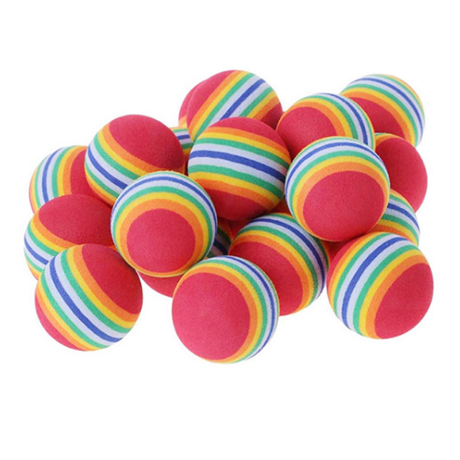 

Phyxiul Golf Practice EVA Sponge Golf Rainbow for Approach and Home Balls, 20-Pack, Balls, Design, Shock-Absorbing, Quiet, Practice, Indoors, Use.