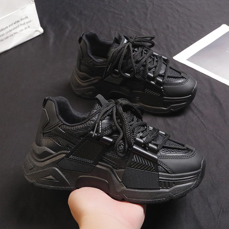 

Dad shoes women s platform casual sports shoes 2025 new spring and summer European versatile women s shoes ins tide 40 чёрный