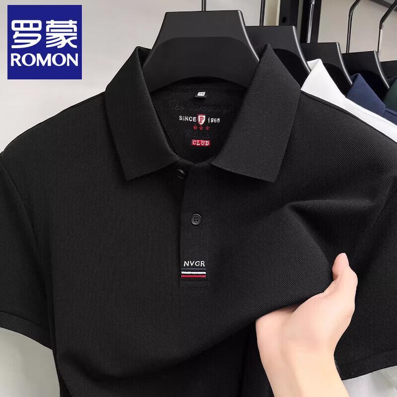 Romon Men s Mulberry Silk Blend Polo Shirt M