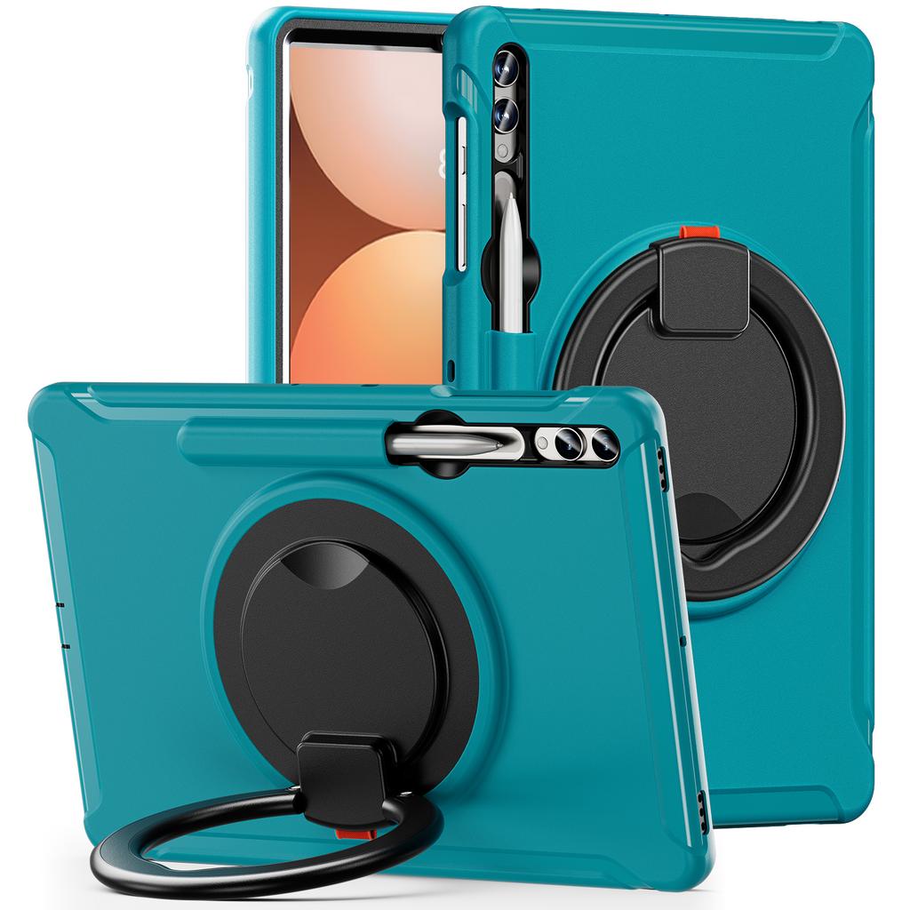 For Samsung Tab Case S9 S8 S7 Plus S10 FE S6 A9 A8 S7fe A7 Lite Handle Kickstand Shockproof Stand Hard Tablet Cases Cover Funda