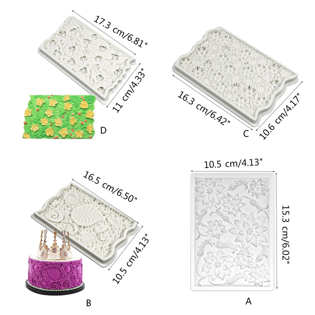 Flower Leaf Pattern Silicone Mold Kitchen Baking Tools DIIY Fondant Cake Mold for Cake Decorating Easy To Demold