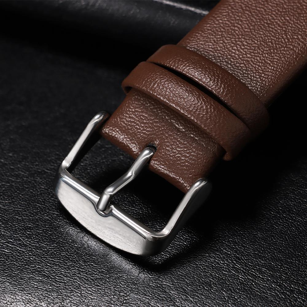 12mm 14mm 16mm 18mm 19mm 20mm 21mm 22mm Ultra-thin Calfskin Watchband for Women Watch Belt Strap Wristwatches Band Brown Black