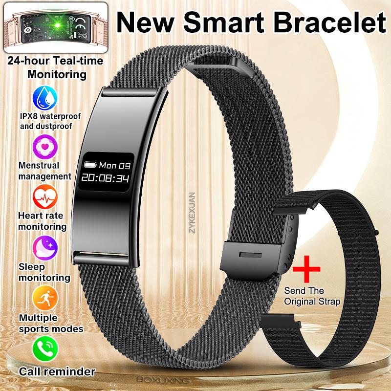 Fashion Women Smart Bracelet Heart Rate Sports Fitness Tracker 10ATM Waterproof Pedometer Call Reminder Smartwatch Men  New
