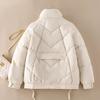 Women's Winter New Style Down Cotton Coat, Short Stand Collar, Korean Style Casual Jacket, Cotton-padded Jacket