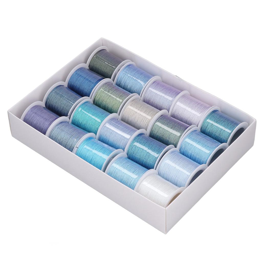 20pcs 6 Strands Embroidery Thread Colorful Blue Purple Hand Woven Rope Special Sewing Thread for