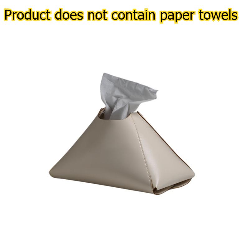 1pcs Nordic Minimalist Tissue Box Multi-Purpose Office Home Car Leather Tissue Holder Desktop & Vehicle Use Tissue Storage Box