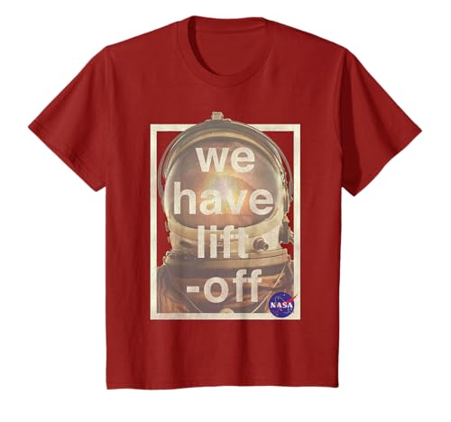 NASA We Have Lift Off Astronaut Space Helmet Vintage Logo T-Shirt