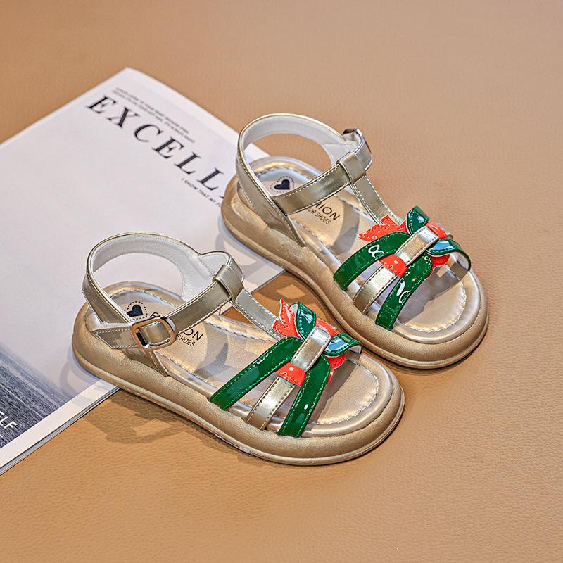 Girls' Open-Toe Summer Sandals 2026: Versatile Princess Beach Shoes for Older Children