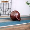 200ml Yixing Purple Clay Teapots Handmade Dragon Egg Pot Raw Ore Purple Zhu Mud Tea Brewing Kettle With Strainer Zisha Tea Set