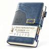 Hardcover Portable Daily Planner PU Leather Cover Agenda Planning Notebook  Self-discipline