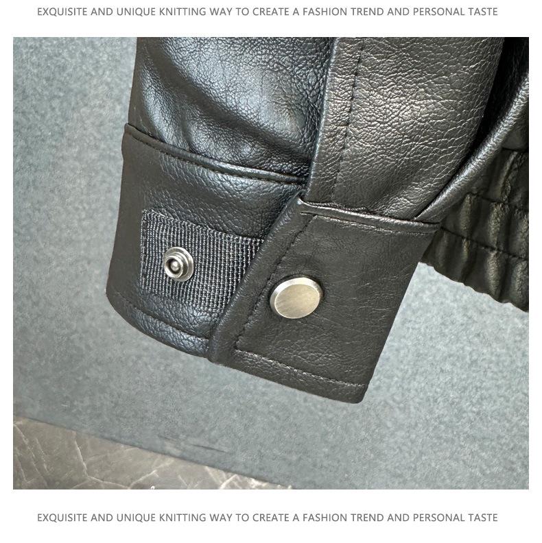 Men's Retro PU Leather Motorcycle Jacket - Casual, Cool, Versatile Winter Coat