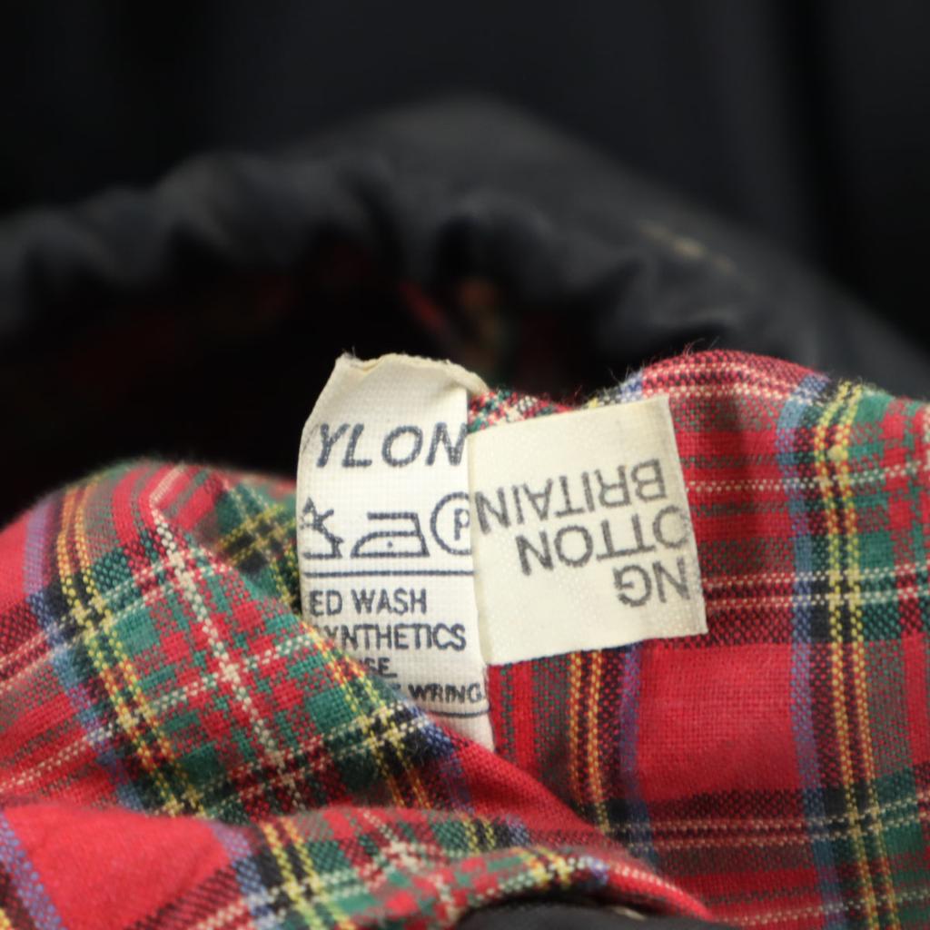 80s Vintage British Nylon Jacket XXL Black Food Deficiency Men's Used
