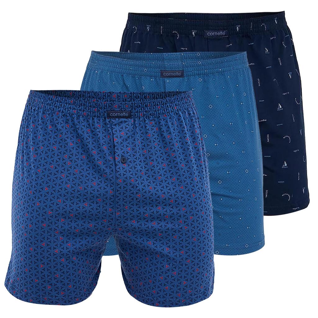 Boxer Shorts Cornette, Loose, Cotton, Bm002, Comfort, 3 Pieces