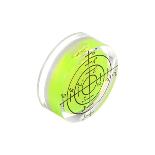 uxcell Round Bubble Level, 32x12mm, Mini Circular Bullseye Level for Camera Tripods, Telescopes, Workshops, Turntables, and Picture Frames, Lime