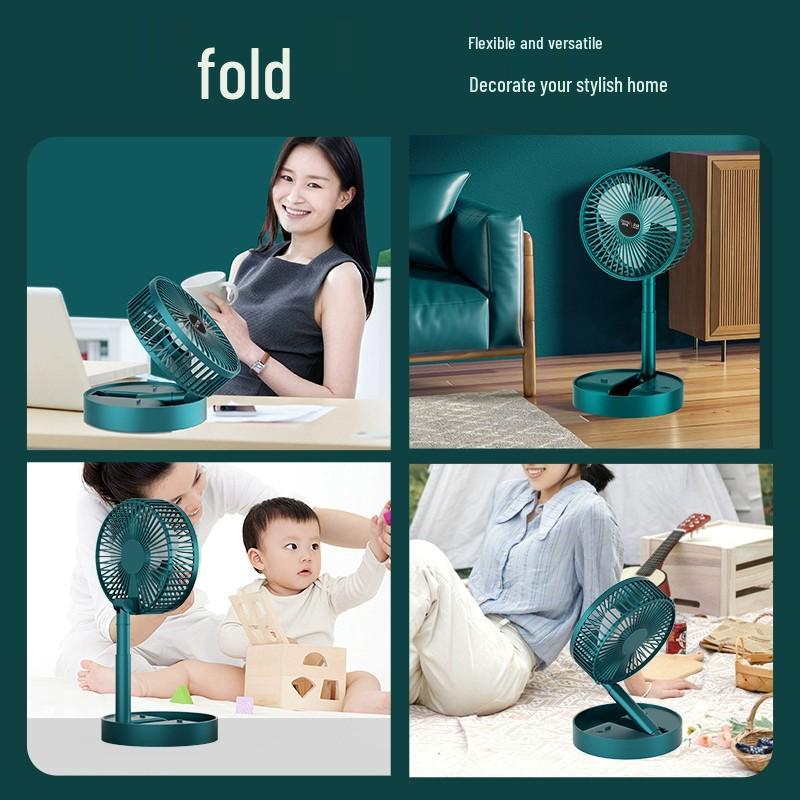 Compact Rechargeable USB Fan: Foldable, Portable Mini Fan for Desk and Bedside Use