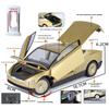 1/24 Stopowy Odlewany Model Samochodu Tesla ROBOTAXI Symulacja Dźwięku i Światła Ozdoba dla Chłopców Zabawki Halloweenowy Prezent