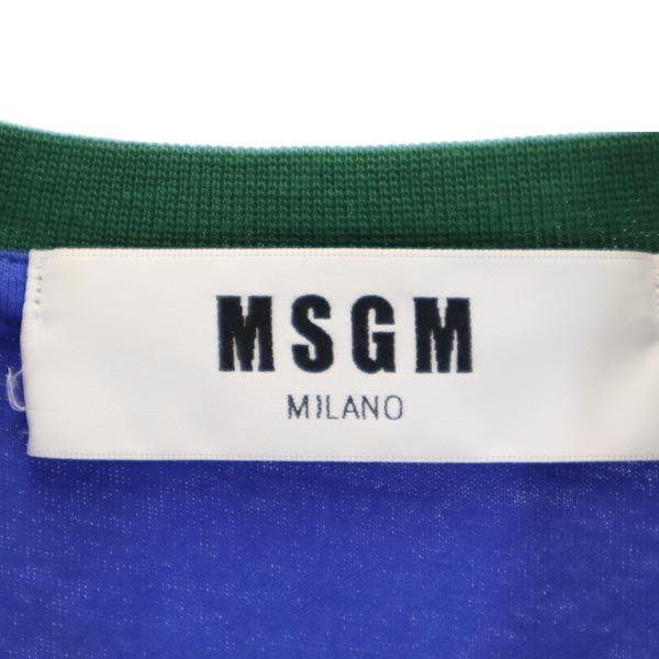 MSGM Short Sleeve T-shirt S Blue Women Used