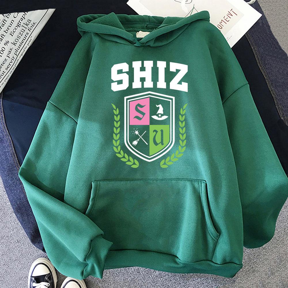 Shiz University Hoodie Fashion Women Aesthetic Graphic Movie Wicked Hoodie Unisex Vintage Elphaba Glinda Pullovers Sweatshirts