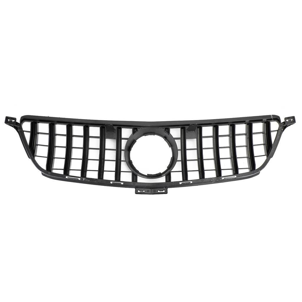 Chrome Black Front Grille Grill Fit Benz W166 2012-2015 ML350 400 550 GTR Style