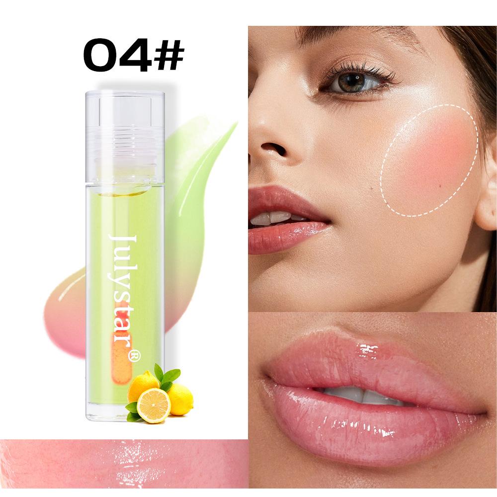 Lip Glaze And Blush 2-in-1 Body Warming Blush Liquid Natural Moisture Lip And Cheek Color Changing Blush
