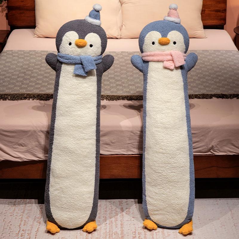 Soft Penguin Long Pillow Plush Toy Doll Penguin Doll Girl Bed Sleeping Ragdoll Doll