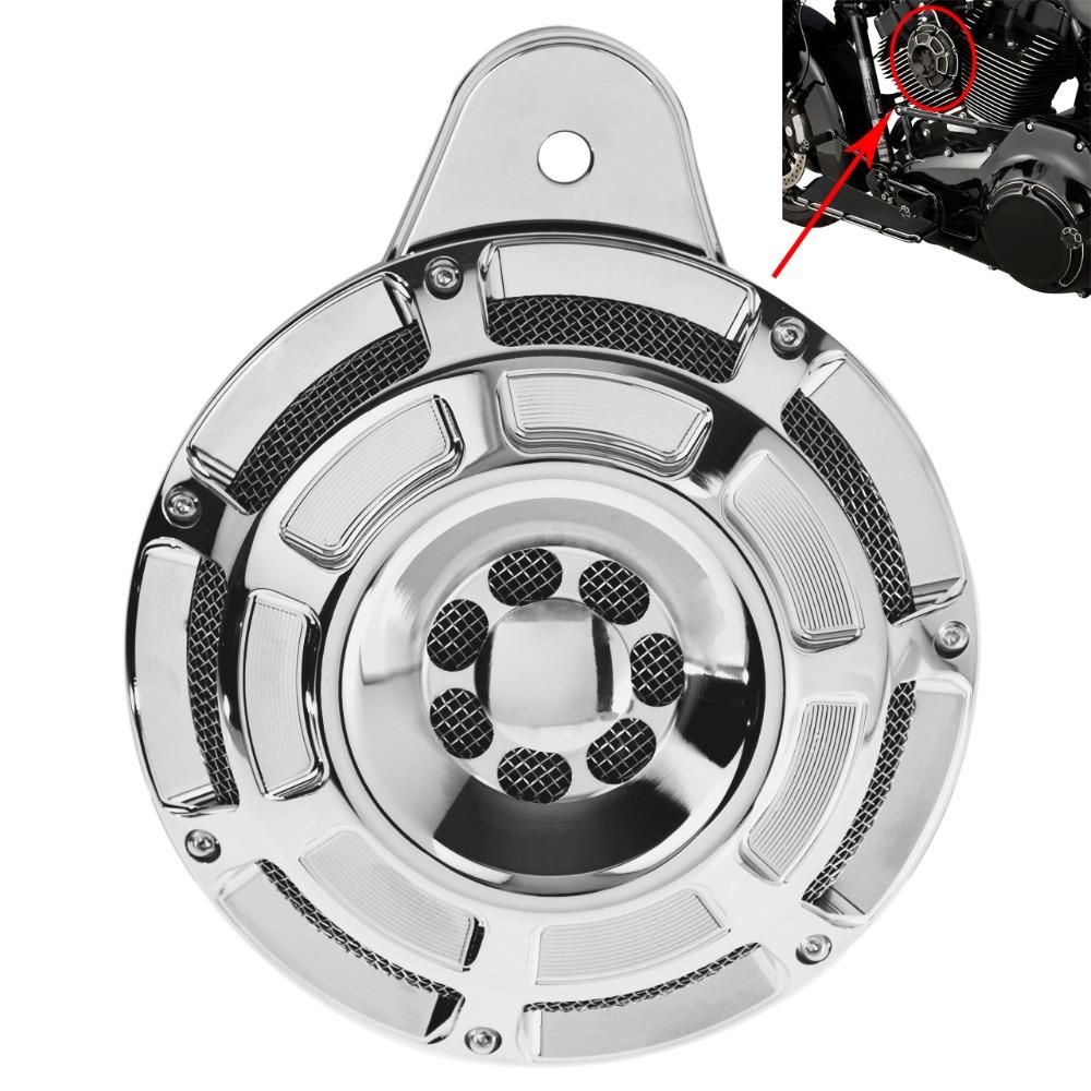 Motorcycle Black/Chrome Horn Cover CNC Aluminum Horn Assembly For Harley Touring 1991-Later Big Twin Sportster XL 883 1200 07-Up