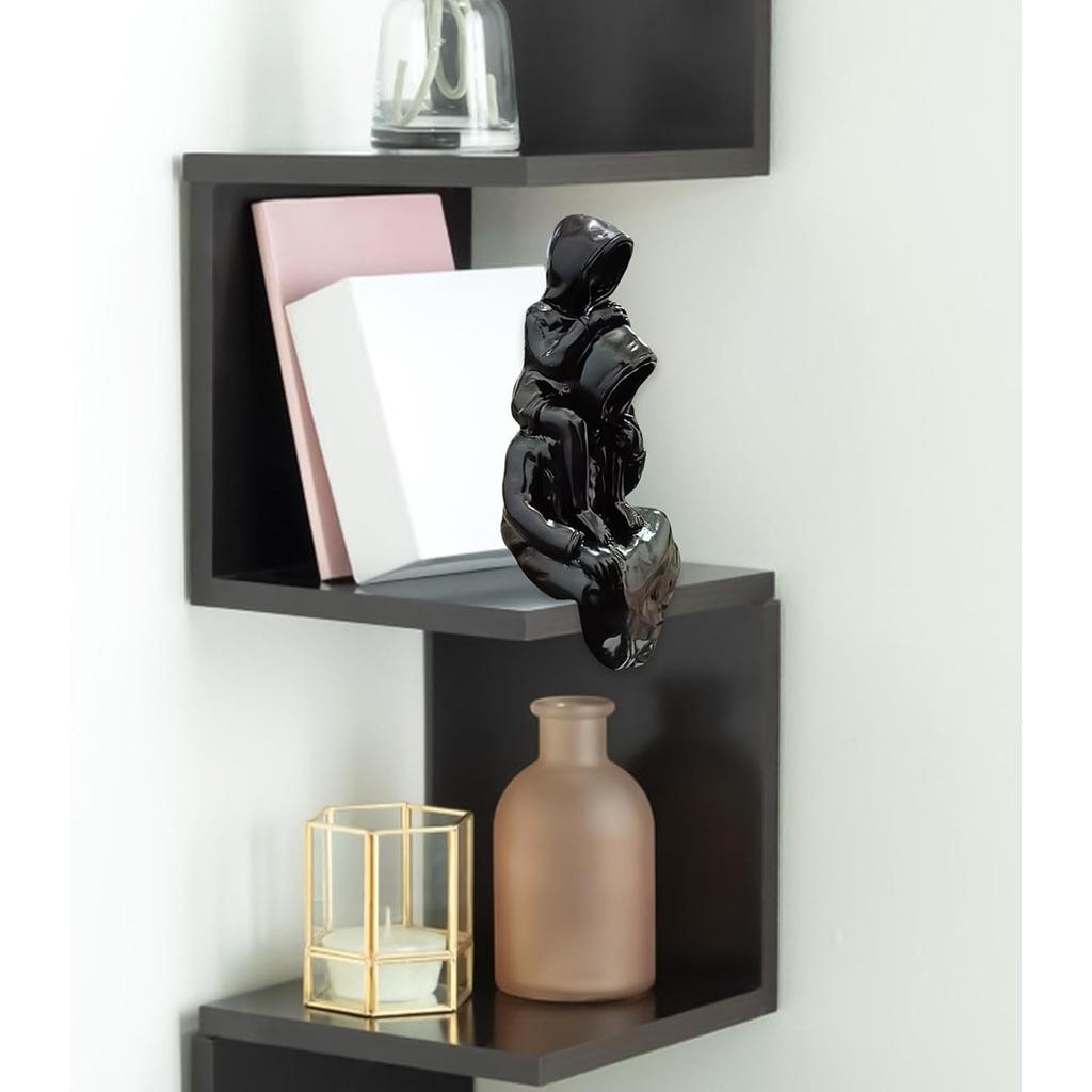 Sculpture, Family Figures, Resin And Son Sculpture, 15 Cm Large Figure, Creative Character Statue Made Of Resin Artistic Desk