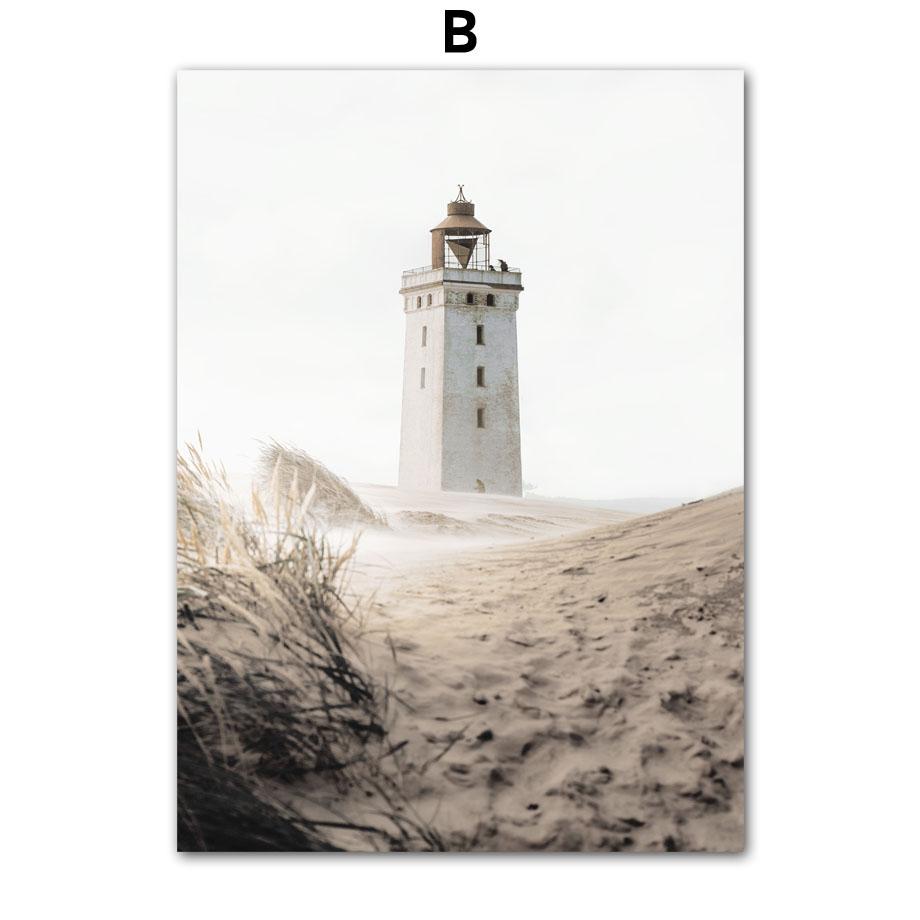 Beige Sea Grass Reed Dandelion Line Figures Wall Art Canvas Painting Posters And Prints Hotel Bar Pictures For Living Room Decor