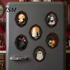 Strong Soft Magnet Fridge Accessories Halloween Wooden Refrigerator Magnets, Vintage Gothic Oval Frame Magnets with Witch Waterproof Party Supplies