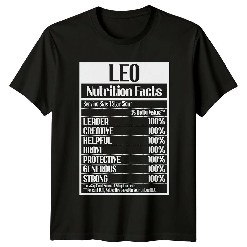 Leo Nutrition Facts Zodiac Birthday Gift Astrology TShirt